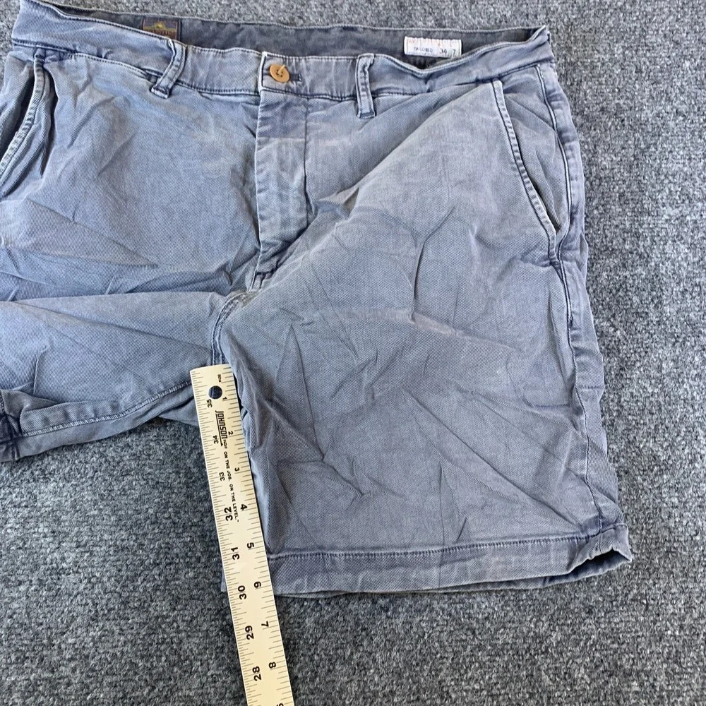 Faherty Chino Shorts Mens 34 Gray Good Coastline Premium Tailored Fit 7in Inseam